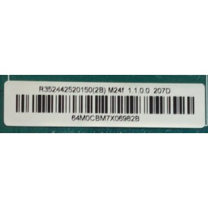 MAIN PARA MONITOR HP ORIGINAL / NUMERO DE PARTE R352442520150 / R017122810742 / 64M0CBM7X06982B / PANEL LM238WF2 (HS)(AK1) / MODELO HSD-0090-K